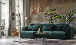 Atelier Del Sofa Kuba Sofá Esquinero de Terciopelo Verde